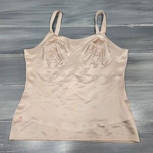Ruby Ribbon Camisole Tank Top Size 42 Style 3022 Beige Smoothing Compression